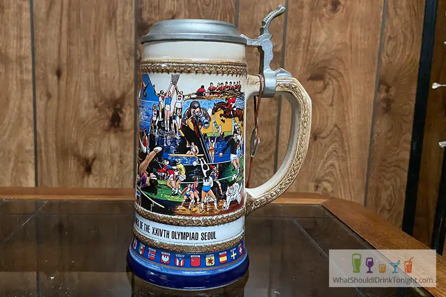 Seoul olympic beer stein with a lid